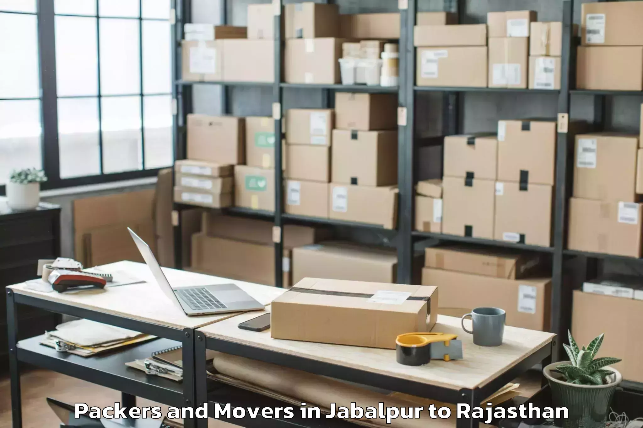 Quality Jabalpur to Mewar University Chittorgarh Packers And Movers